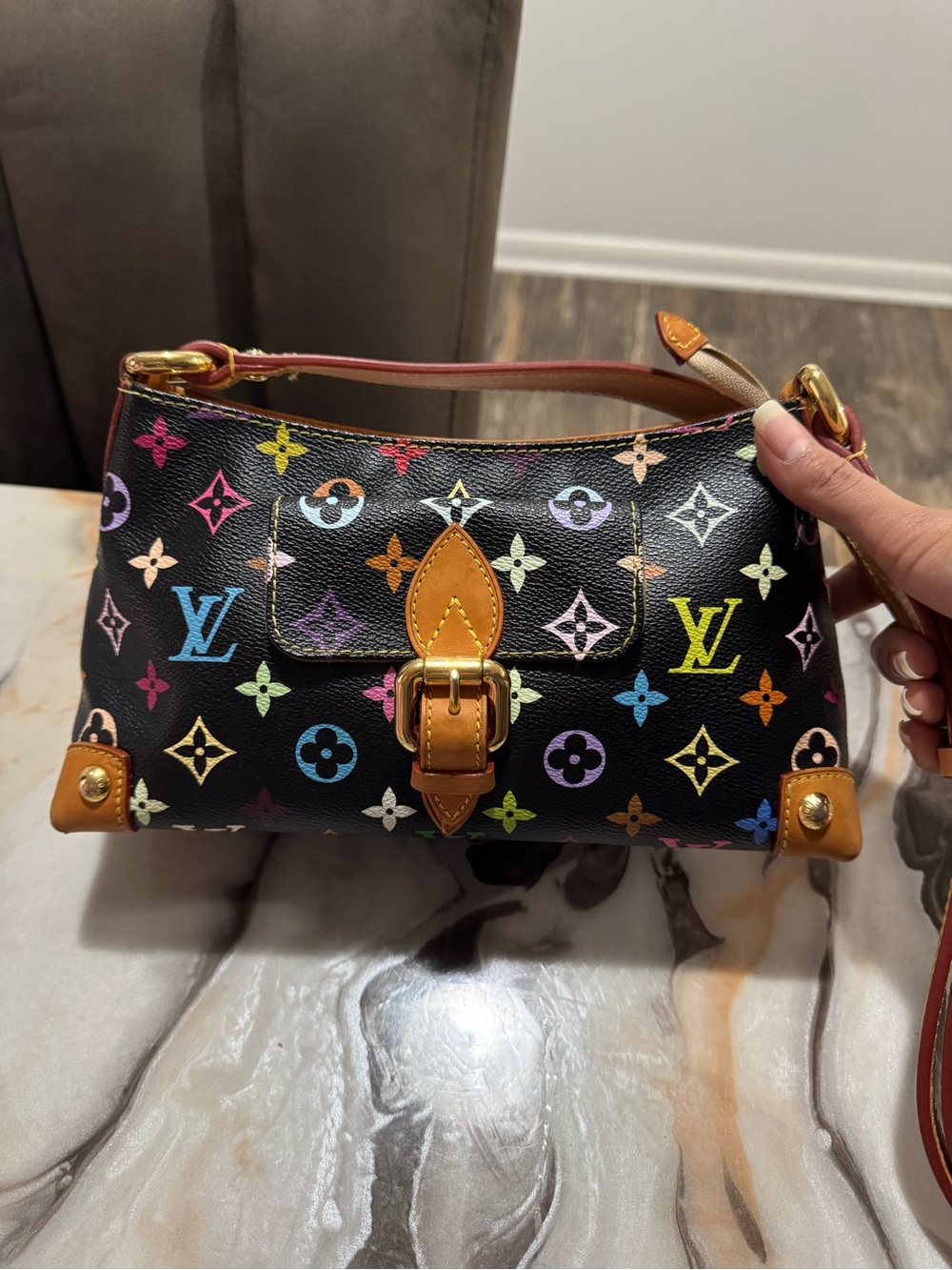 Louis Vuitton Black Multicolor Monogram Crossbody